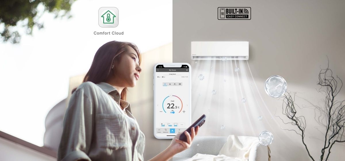 Tải ứng dụng Panasonic Comfort Cloud và có kết nối bạn với điện thoại/ máy tính bảng